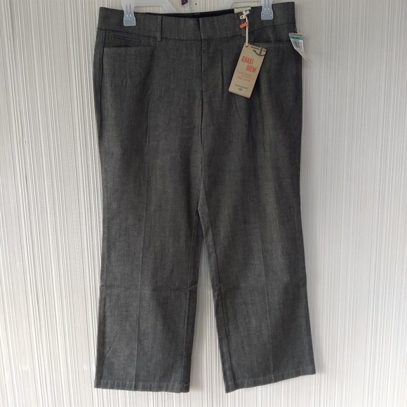 New Dockers Women’s 16P Petite Gray Metro Trousers Slacks Pants NWT - Picture 2 of 15